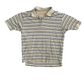 Brown Yellow Cotton Polo Shirt - Large - 22" x 28"