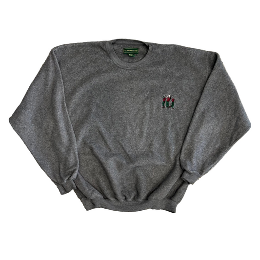 Clubfellow Grey Fleece Pile Crewneck Sweatshirt - XLarge - 24" x 25"