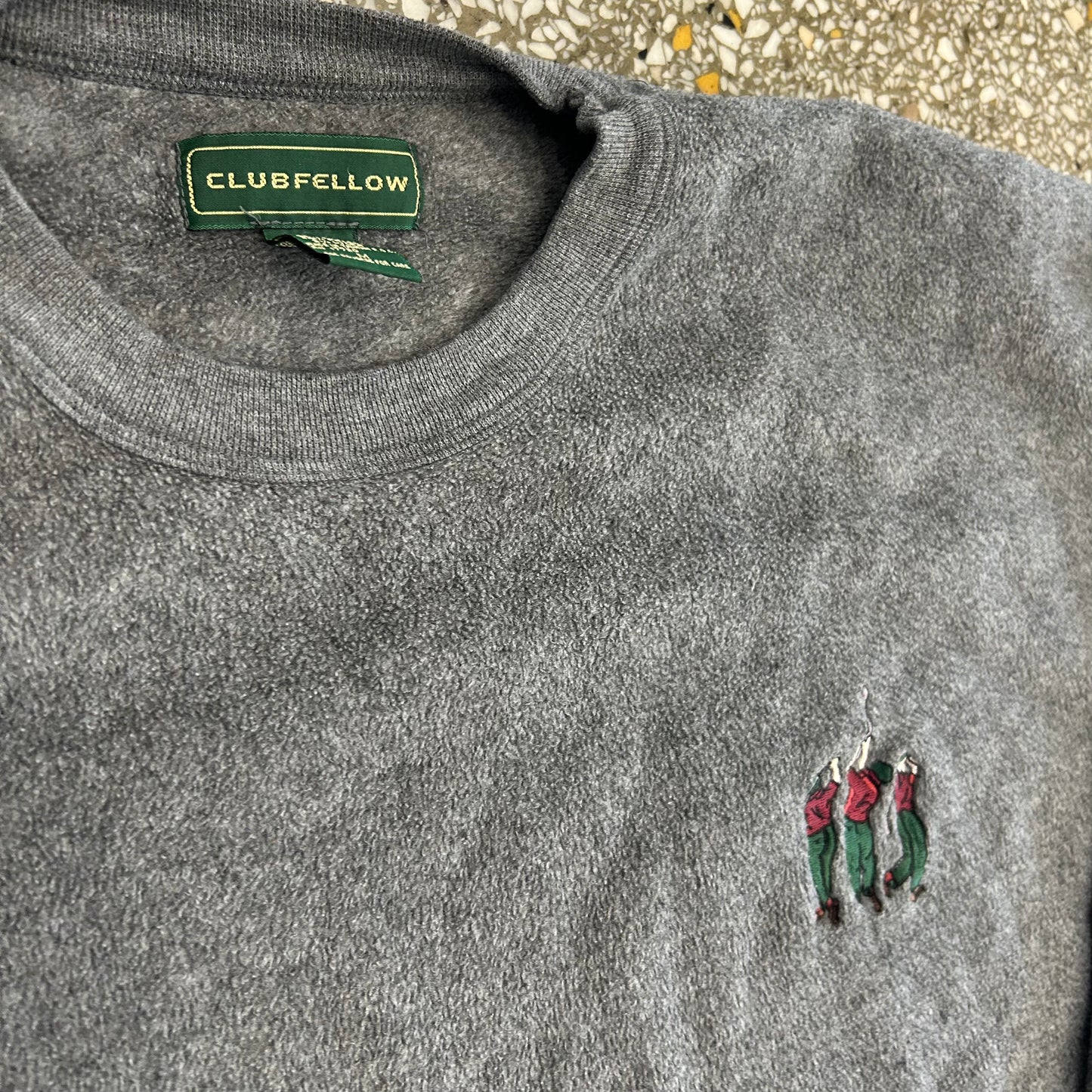 Clubfellow Grey Fleece Pile Crewneck Sweatshirt - XLarge - 24" x 25"