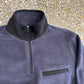 Old Navy Fleece Pile Quarter Zip Up Grey Navy Sweatshirt - Large - 22" x 27"