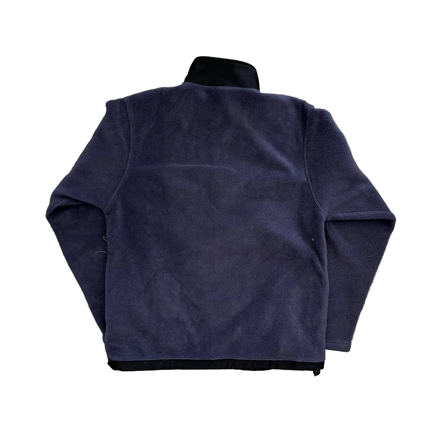 Old Navy Fleece Pile Quarter Zip Up Grey Navy Sweatshirt - Large - 22" x 27"