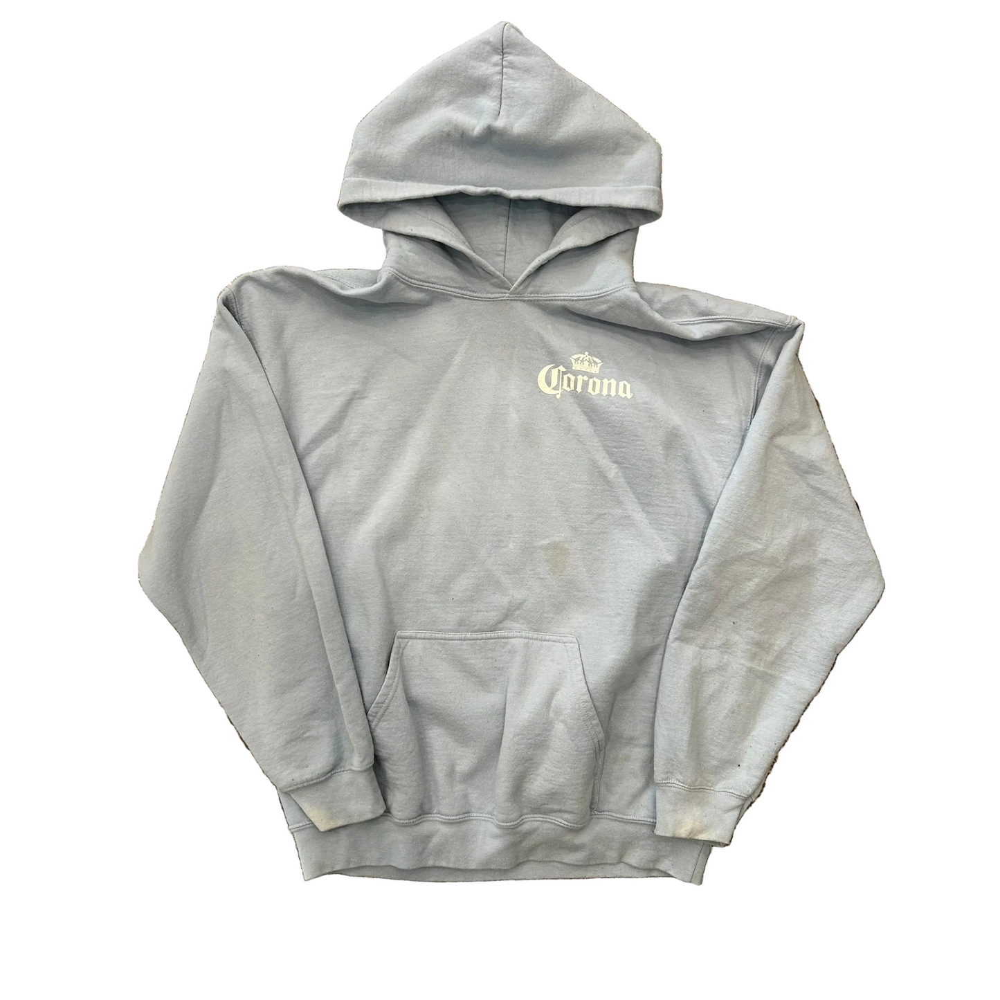Corona Light Blue Hoodie Sweatshirt - Medium - 21" x 26"