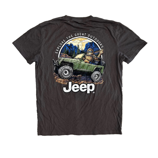 Jeep Explore the Great Outdoors Grey Tshirt - Medium - 20" x 27"