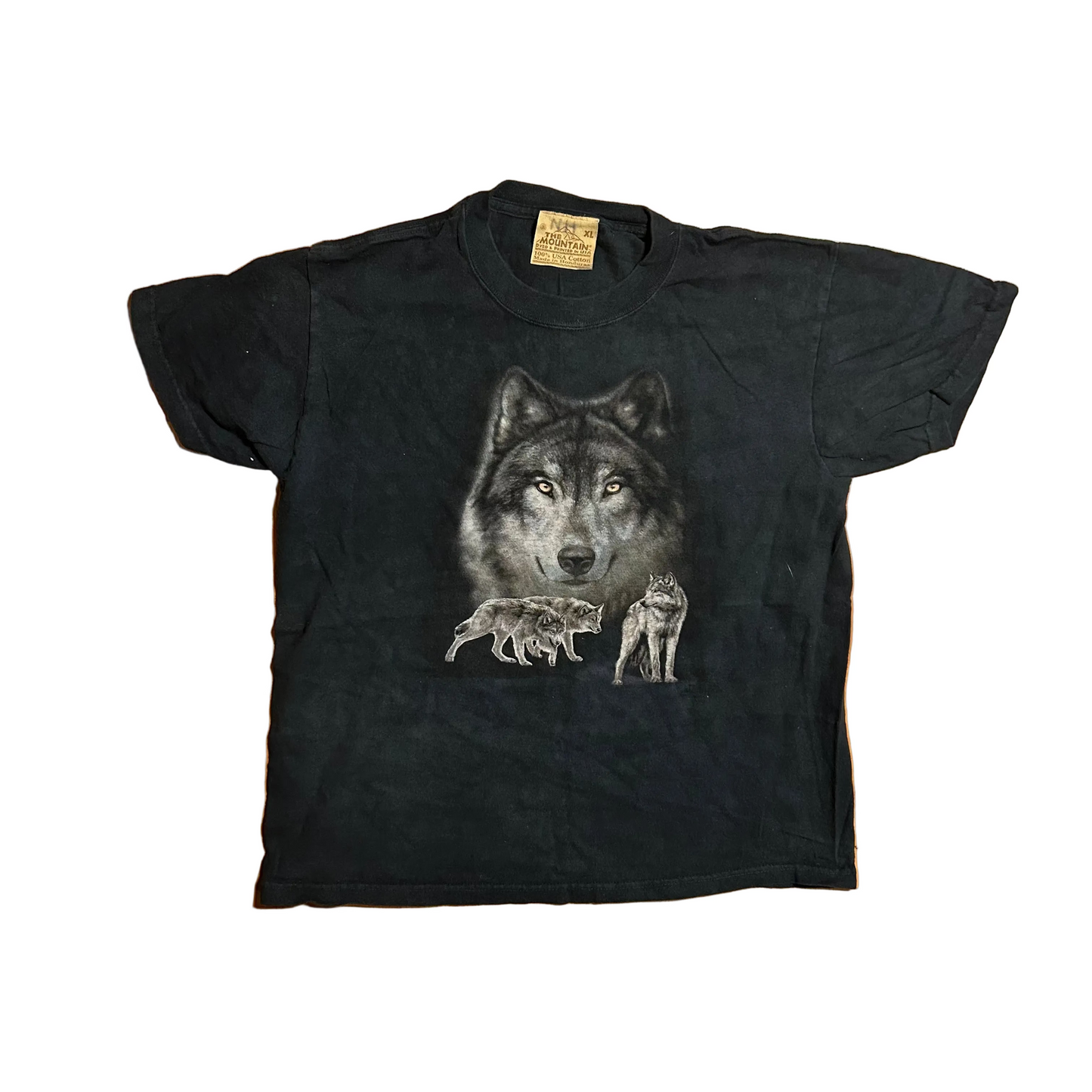 The Mountain Chucalissa Museum Tennessee Black Wolf Tshirt - Small - 18.5" x 23"