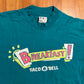80/90's PFS Taco Bell Breakfast Teal Tshirt - Medium - 20" x 27"