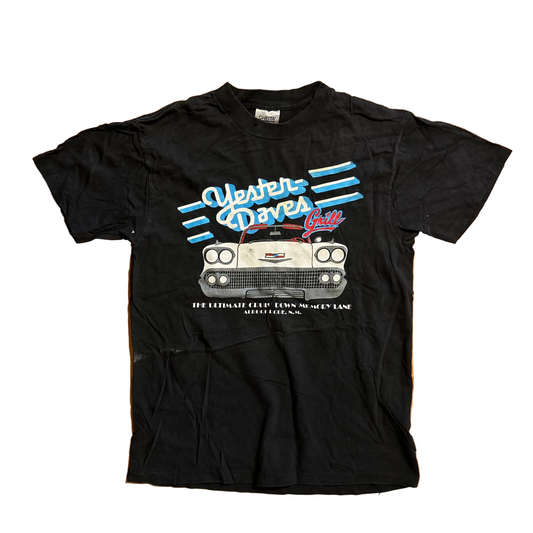 90’s Oneita Yester Daves Cruise Down Memory Lane Black Car Tshirt - Small - 18.5" x 26"