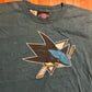 Old Time Sports NHL San Jose Sharks Hockey Teal Tshirt - Small - 18.5" x 24"