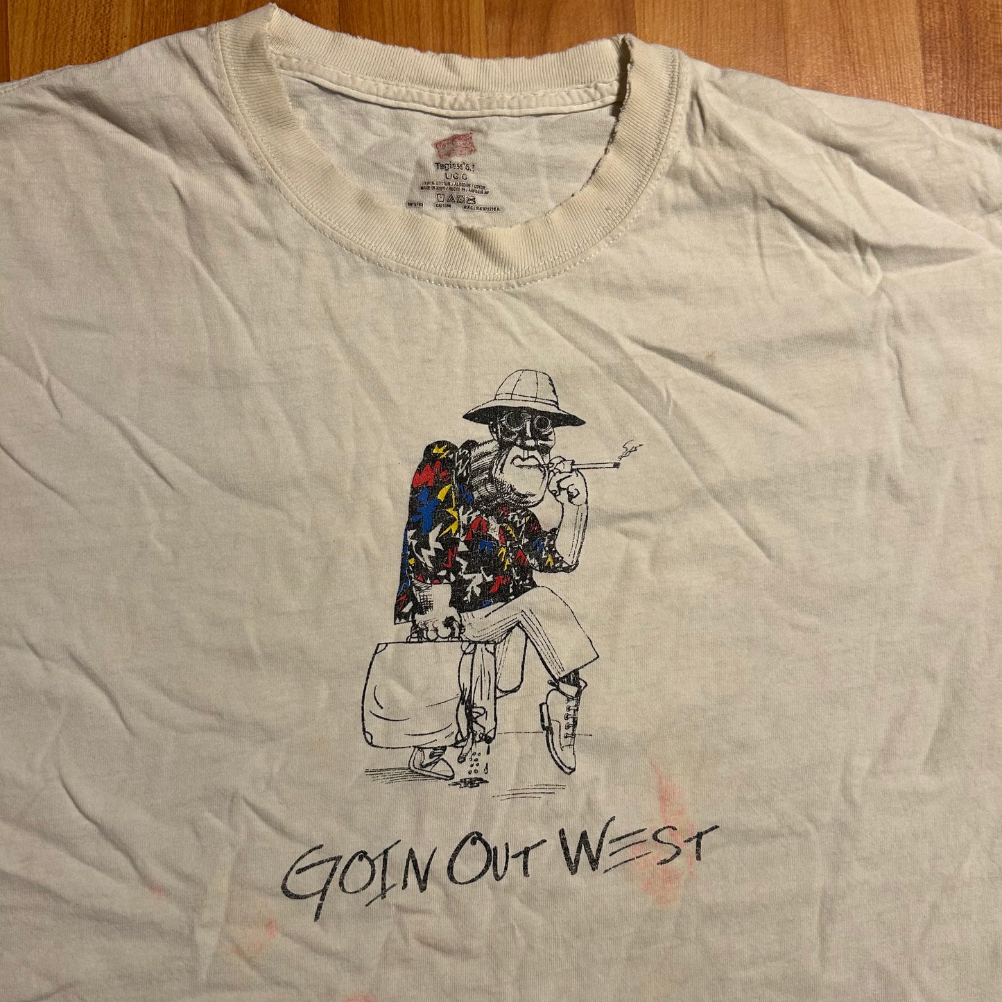 Hanes Goin Out West Gonna Do What I Want and I'm Gonna Get Paid White Tshirt - Medium - 21" x 28"
