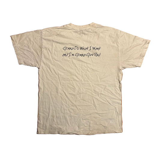 Hanes Goin Out West Gonna Do What I Want and I'm Gonna Get Paid White Tshirt - Medium - 21" x 28"