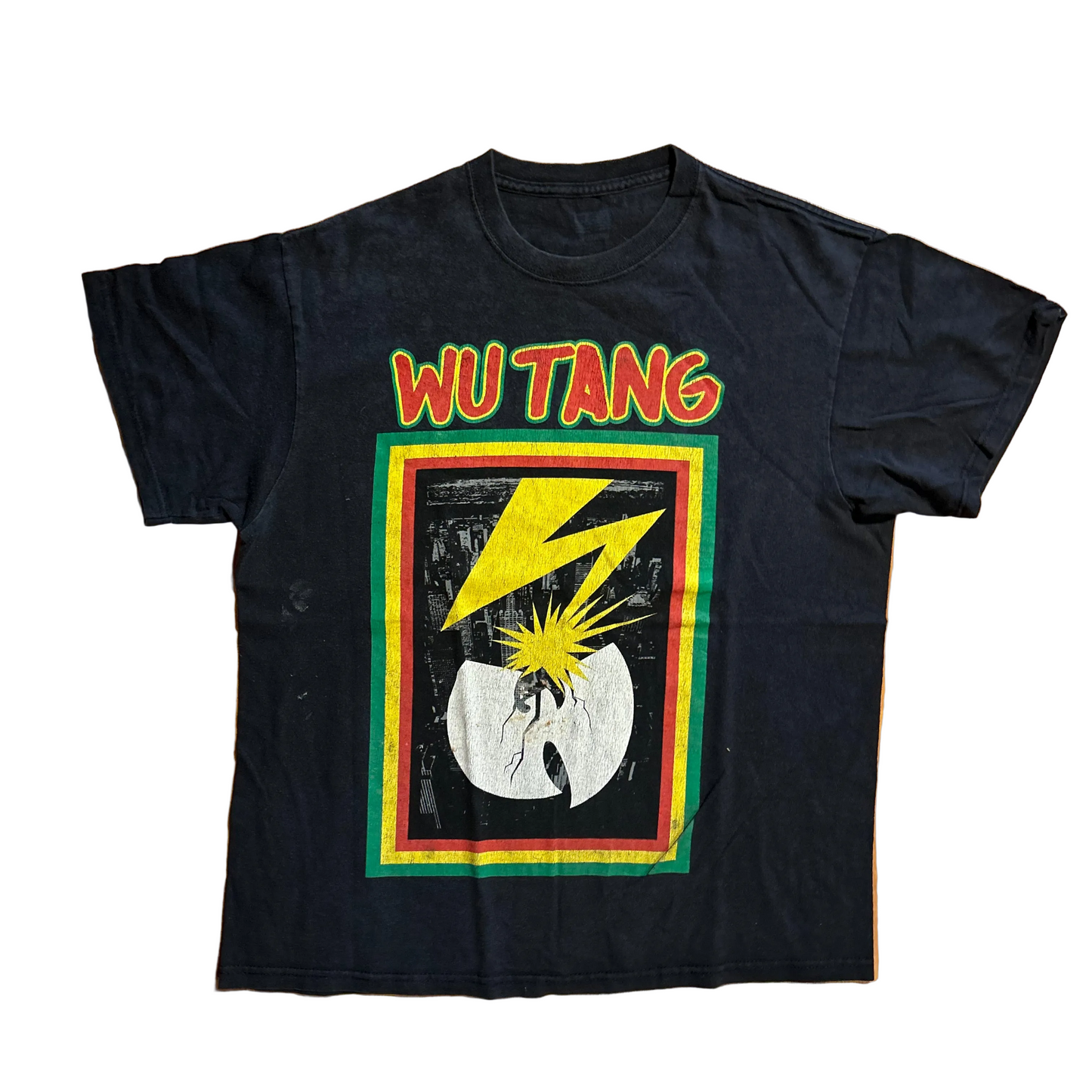 Wu Tang Bad Brains Parody Rap Music Band Black Tshirt - Large - 22" x 27"