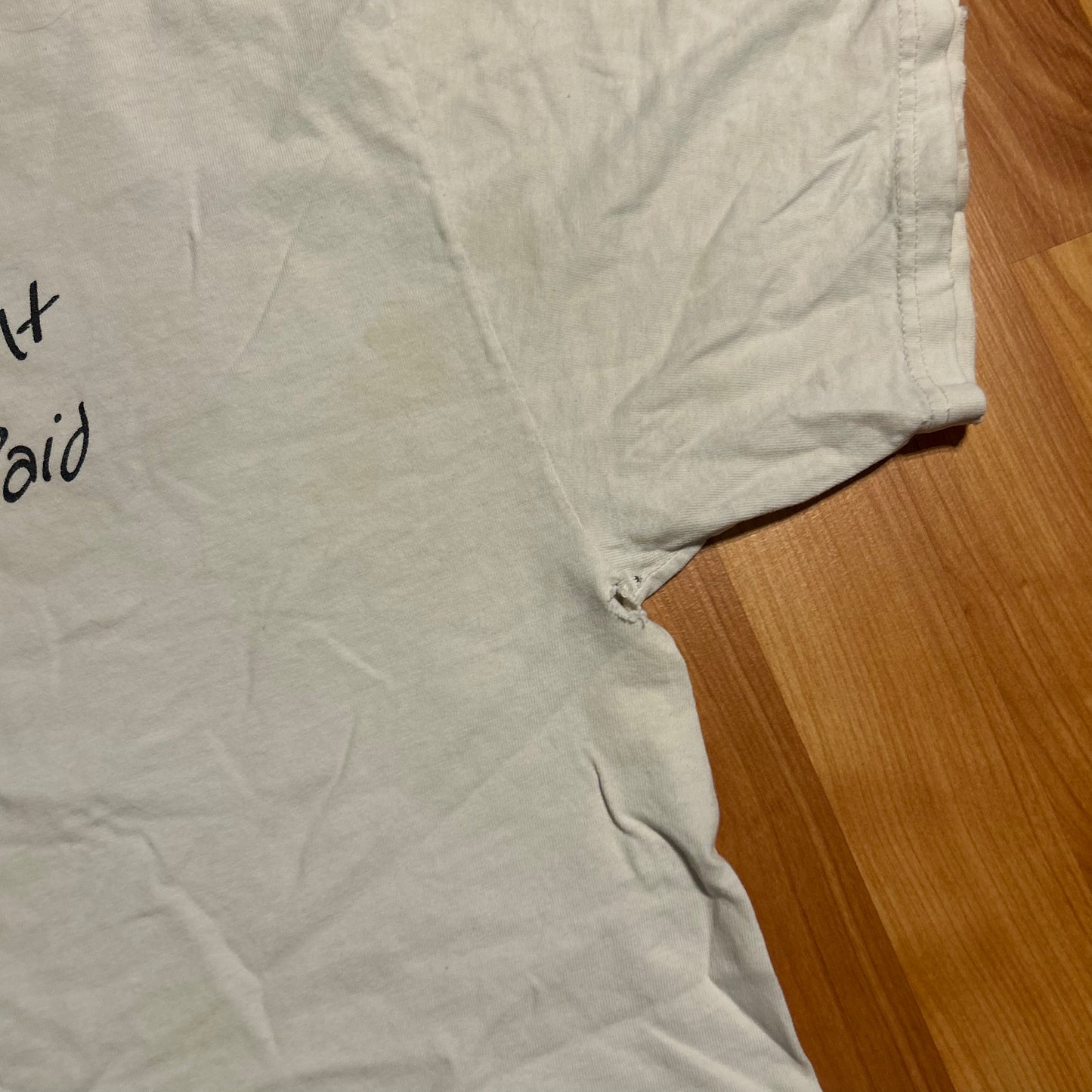 Hanes Goin Out West Gonna Do What I Want and I'm Gonna Get Paid White Tshirt - Medium - 21" x 28"