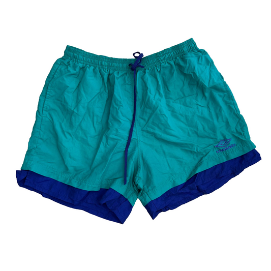 80/90's Umbro Teal Blue Shorts - 29" x 5.5"