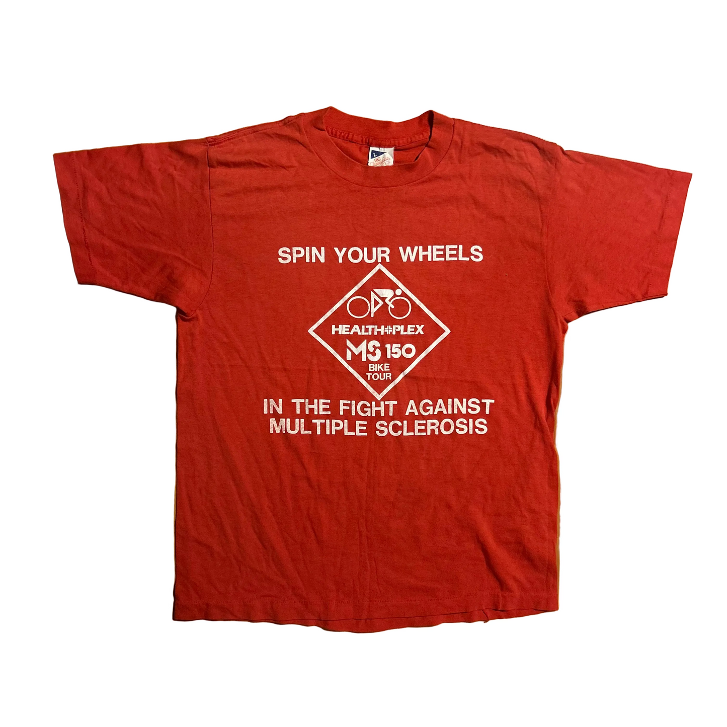 80's Champion Awards Multiple Sclerosis Biking Coca Cola Red Tshirt - Small - 19" x 25"