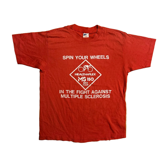 80's Champion Awards Multiple Sclerosis Biking Coca Cola Red Tshirt - Small - 19" x 25"
