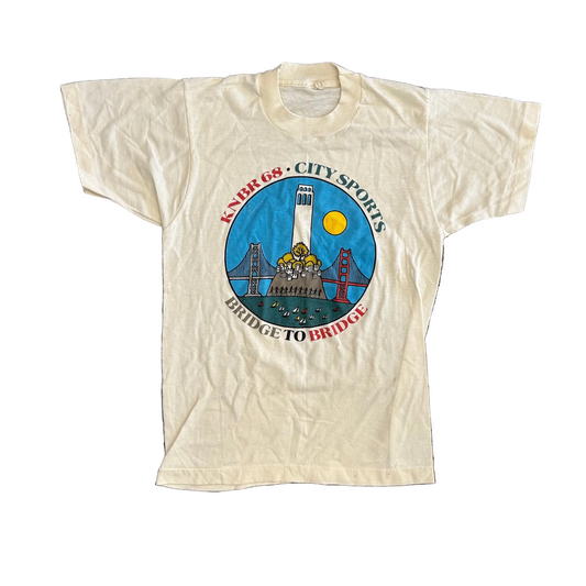 80’s Screen Stars Bridge to Bridge White Tshirt - XSmall - 16" x 23.5"