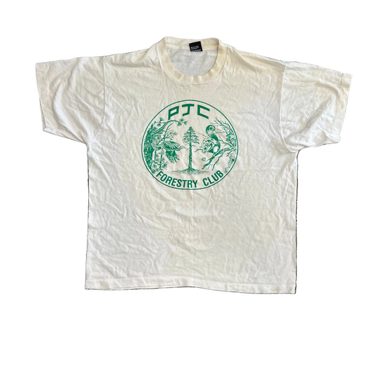 90’s Screen Stars Best Forestry Club White Tshirt - XLarge - 24" x 28"