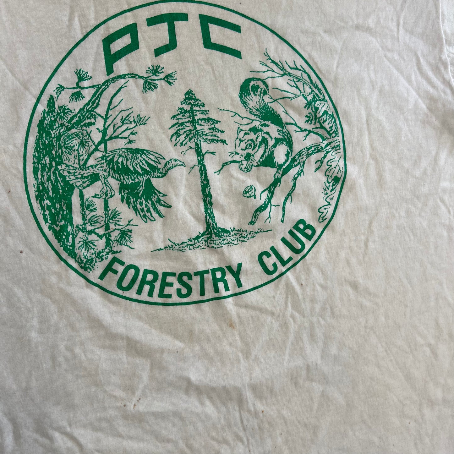 90’s Screen Stars Best Forestry Club White Tshirt - XLarge - 24" x 28"