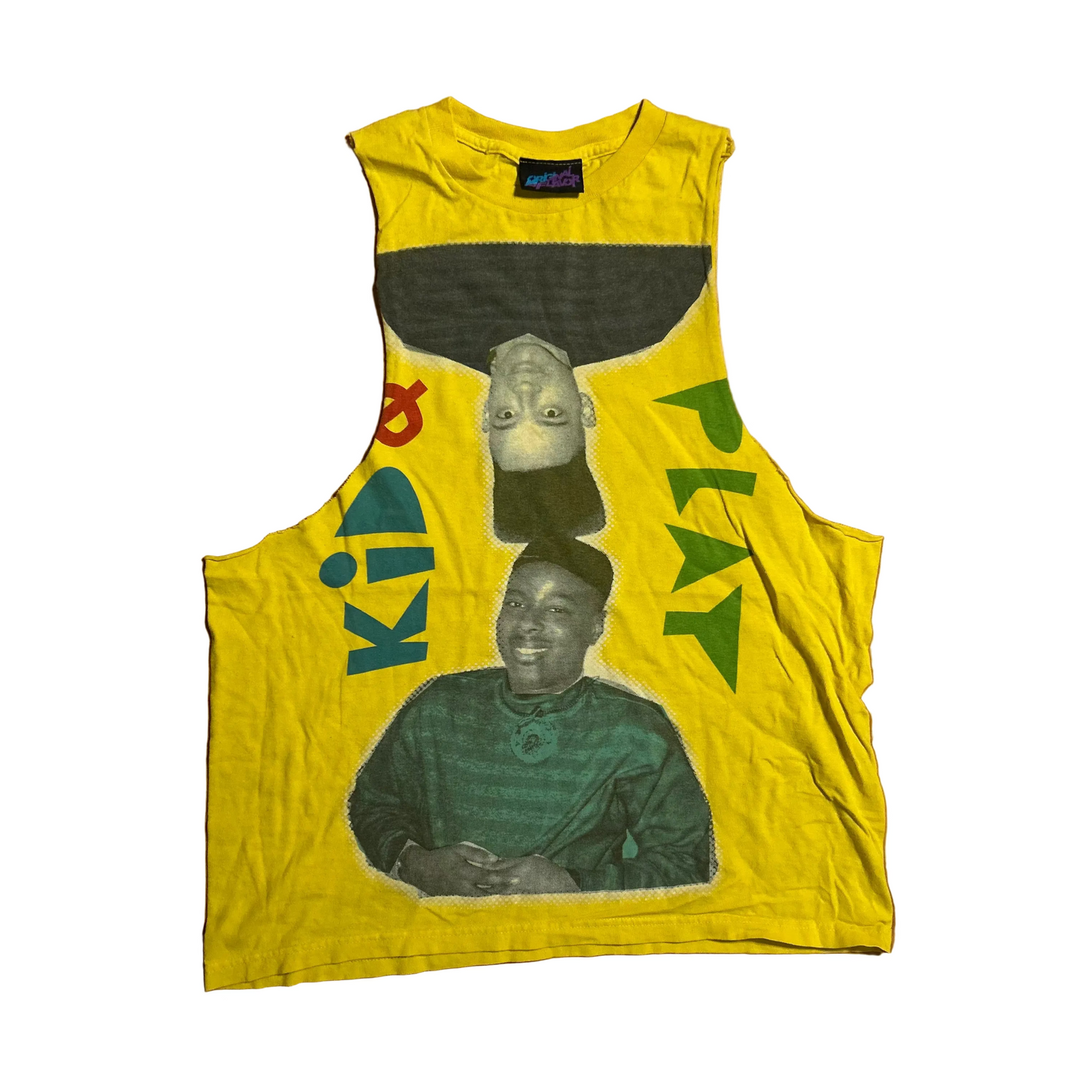 Original Flavor Yellow Cutoff Tank Top Shirt - Medium - 21.5" x 27.5"