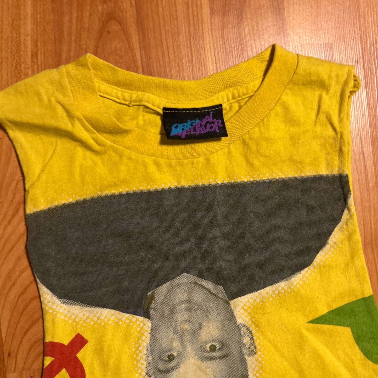 Original Flavor Yellow Cutoff Tank Top Shirt - Medium - 21.5" x 27.5"