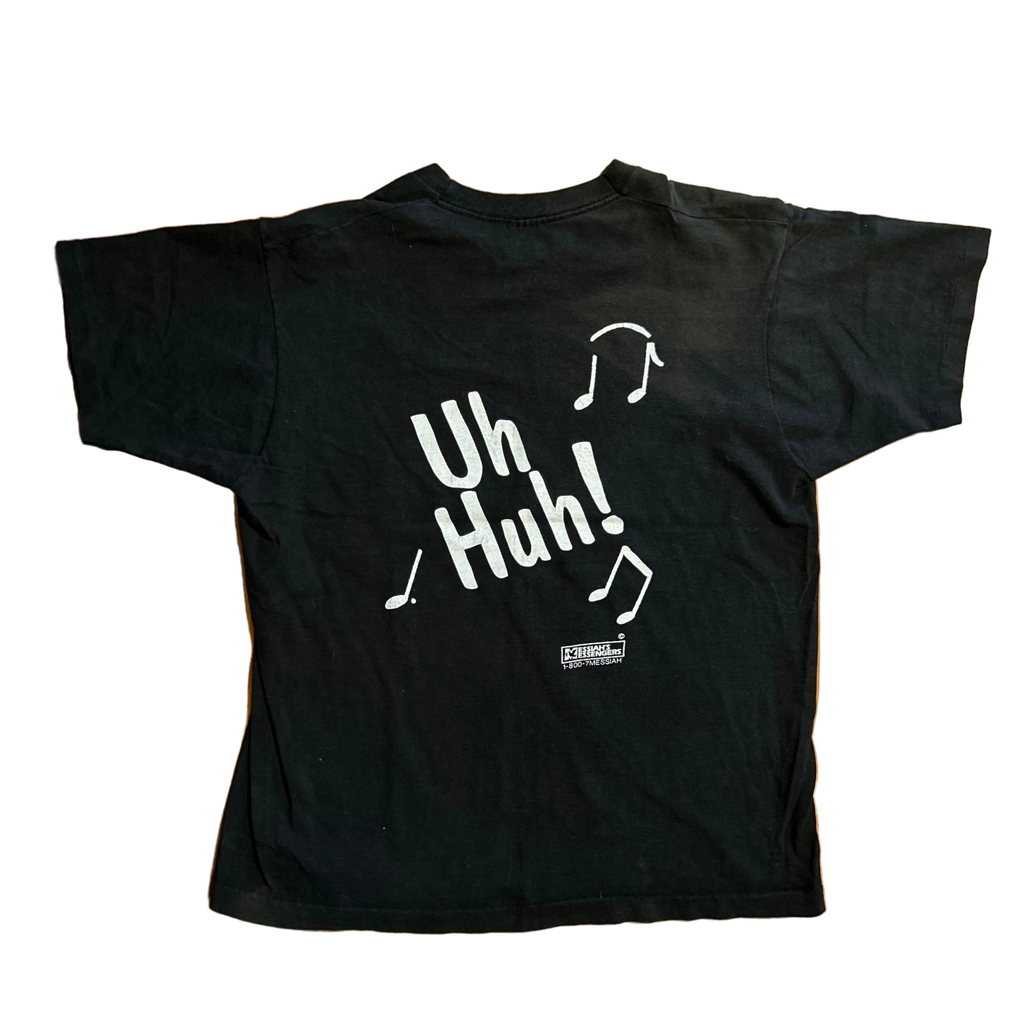 90’s FOTL Uh Huh Jesus Black Gospel Music Tshirt - Large - 22" x 28.5"