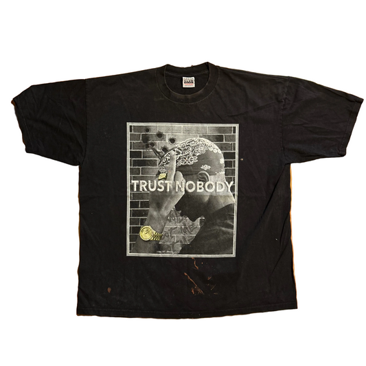 00's Pro Club Tupac Trust Nobody Black Tshirt - XLarge - 27" x 32.5"