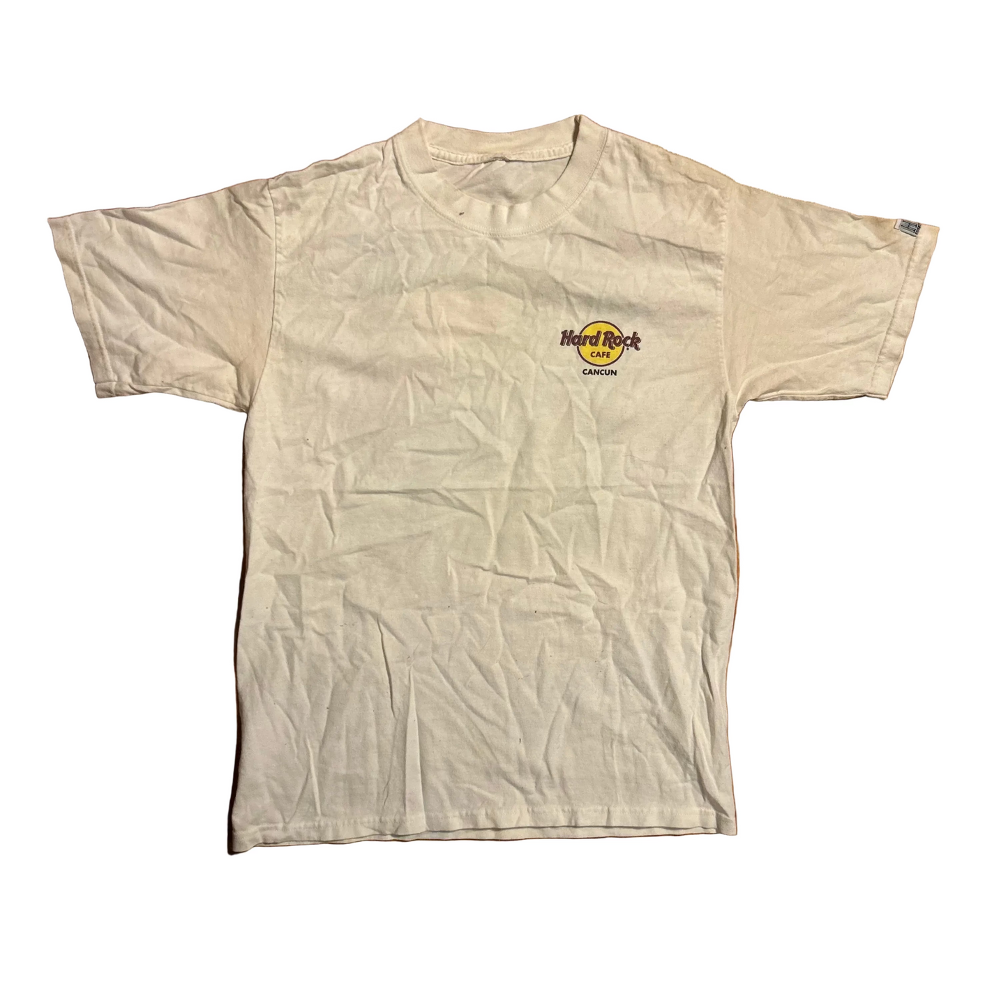 Hard Rock Cafe Cancun White Tshirt - Small - 18.5" x 26"