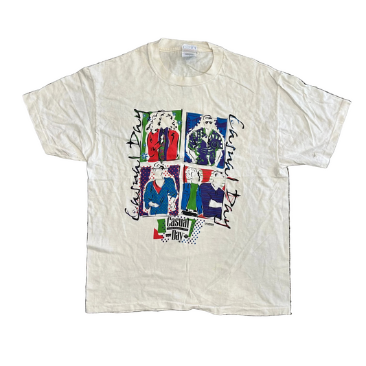 90’s Hanes Beefy Casual Day Cerebral Palsy White Tshirt - Medium - 21" x 28"