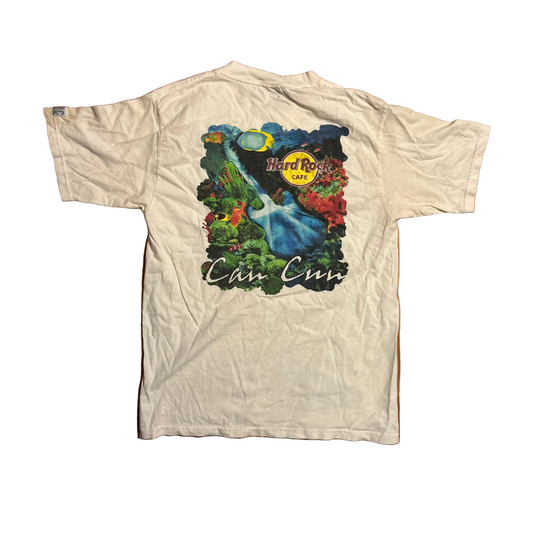 Hard Rock Cafe Cancun White Tshirt - Small - 18.5" x 26"
