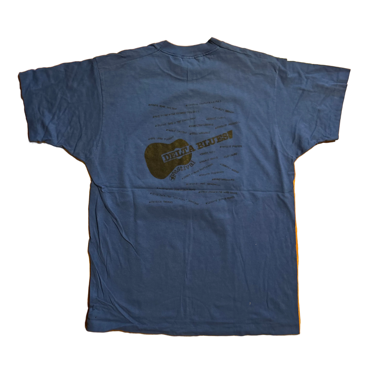 90’s FOTL Delta Blues Mississippi Music Blue Tshirt - Large - 22" x 30.5"