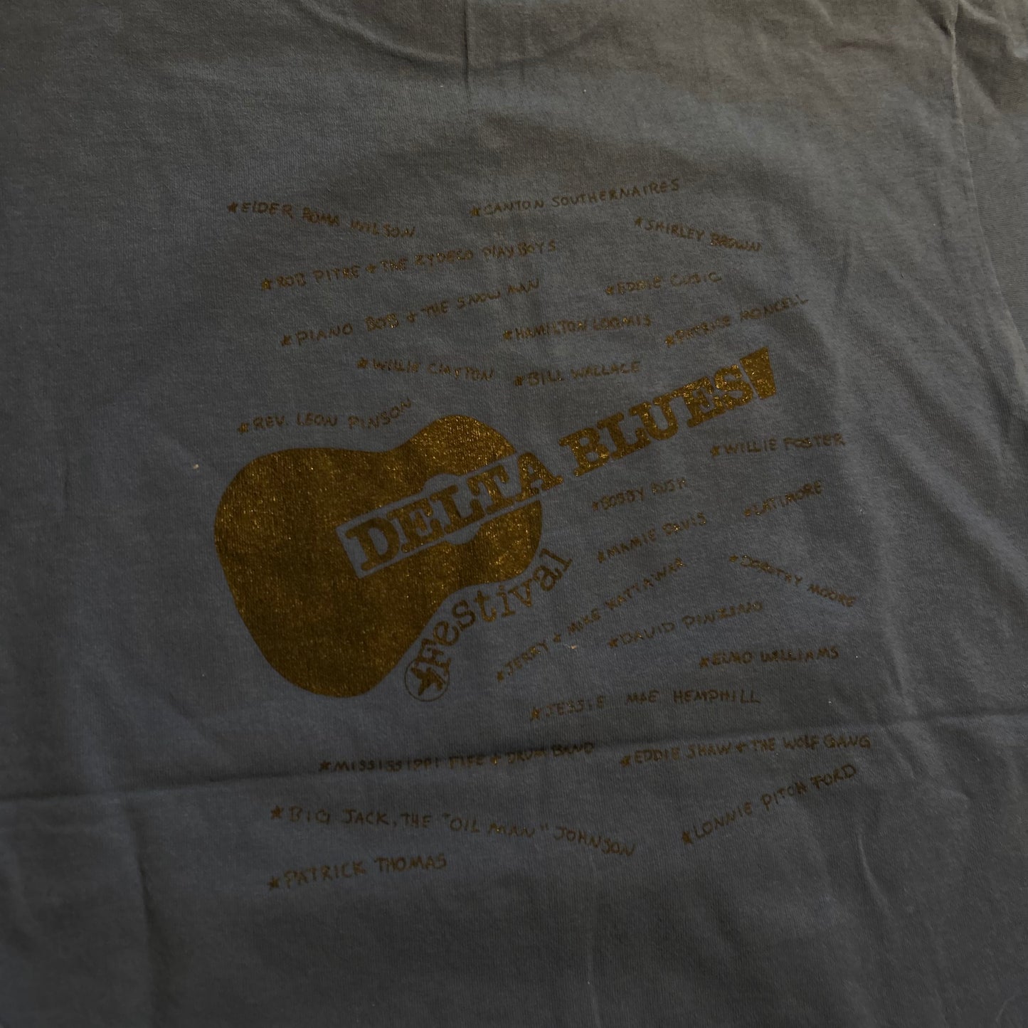 90’s FOTL Delta Blues Mississippi Music Blue Tshirt - Large - 22" x 30.5"