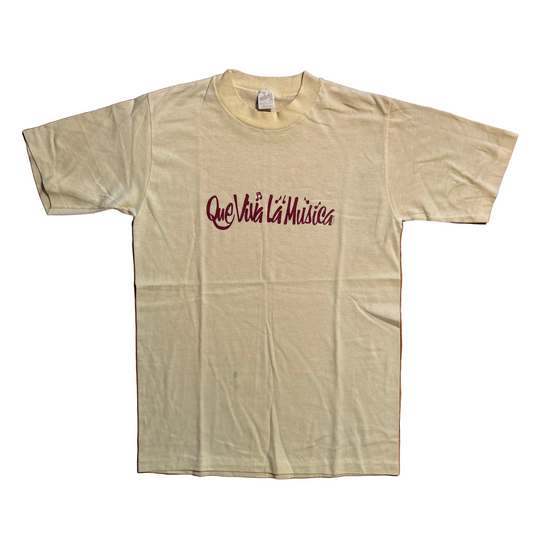 80’s Sportswear Que Viva La Musica Yellow Latin Music Tshirt - XSmall - 17.5" x 26"