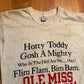 80's Champion Hotty Toddy Ole Miss White Tshirt - XSmall - 16.5" x 26.5"