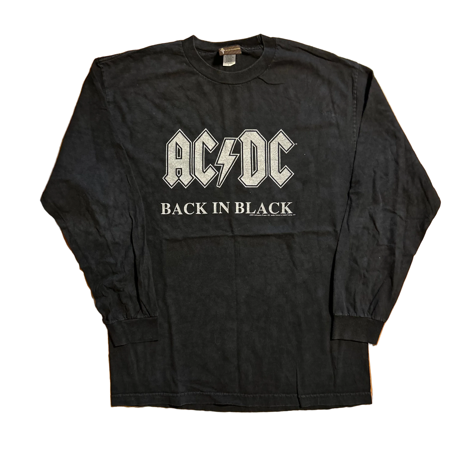 00’s Aces & Eights AC/DC Back in Black 2005 Music Band Rock Longsleeve Shirt - Medium - 21" x 29"