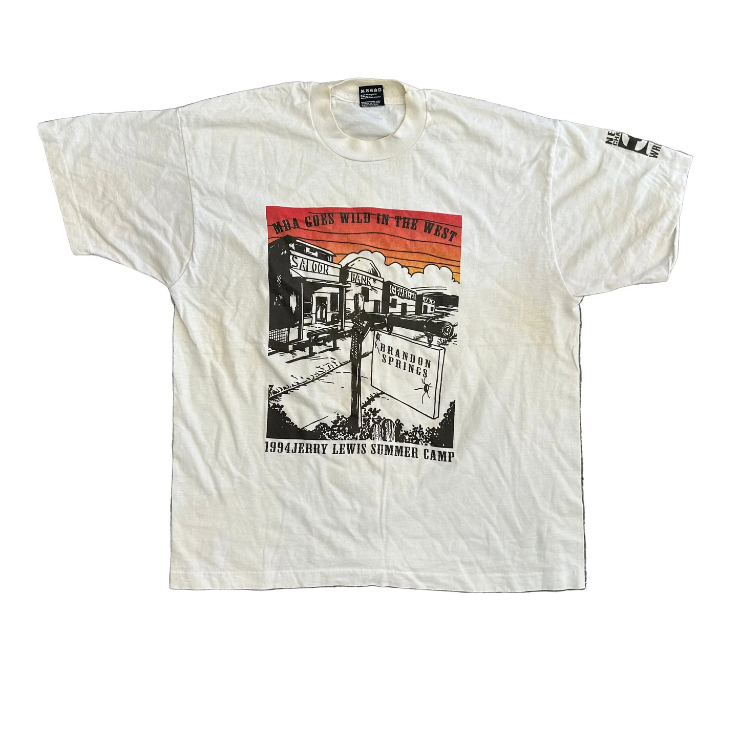 90’s BEST FOTL Jerry Lewis Summer Camp White Tshirt - Large - 22" x 28"