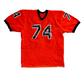 70/80’s Rawling Wabash Orange Football Jersey Shirt - Large - 22" x 29"