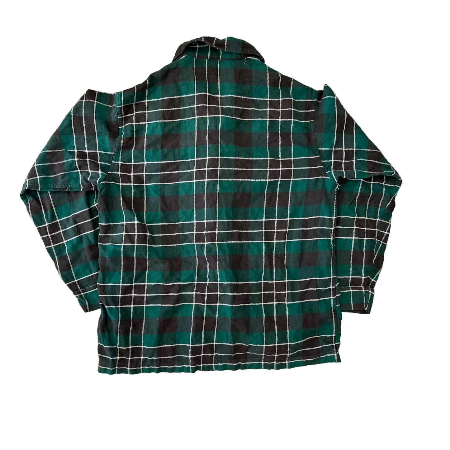 Gap Cotton Green Black Button Up Shirt - Large - 22" x 29"