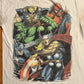 Marvel Comics Mad Engine Avengers Superheroes White Cotton Tshirt - Medium - 21" x 29"