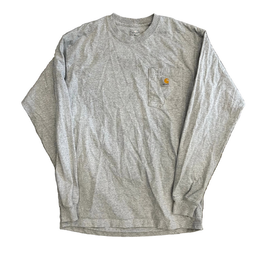 Carhartt Carphartt Grey Pocket Longsleeve Shirt - Medium - 20" x 30"