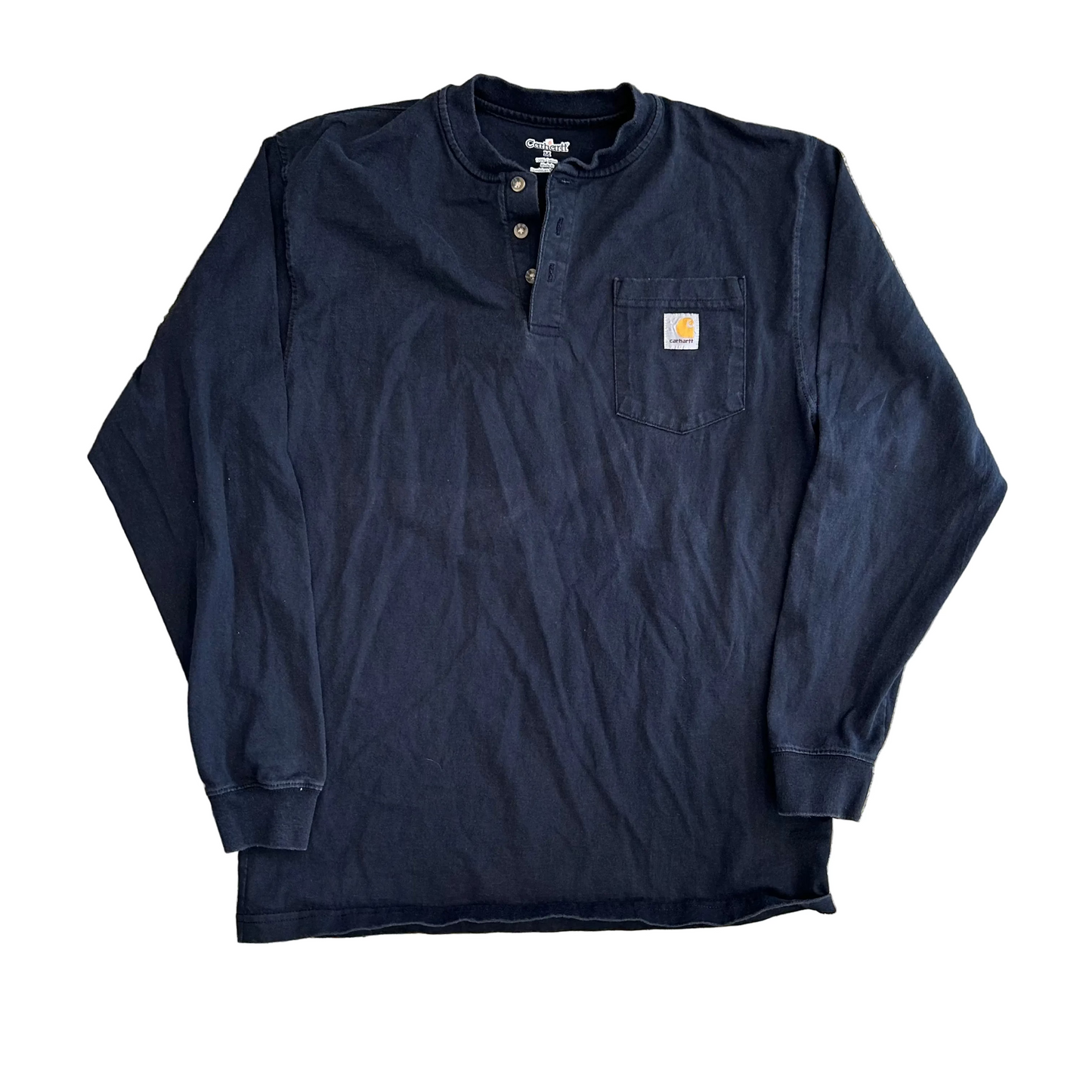 Carhartt Carphartt Black Quarter Button Up Pocket Tshirt - Medium - 21" x 29"
