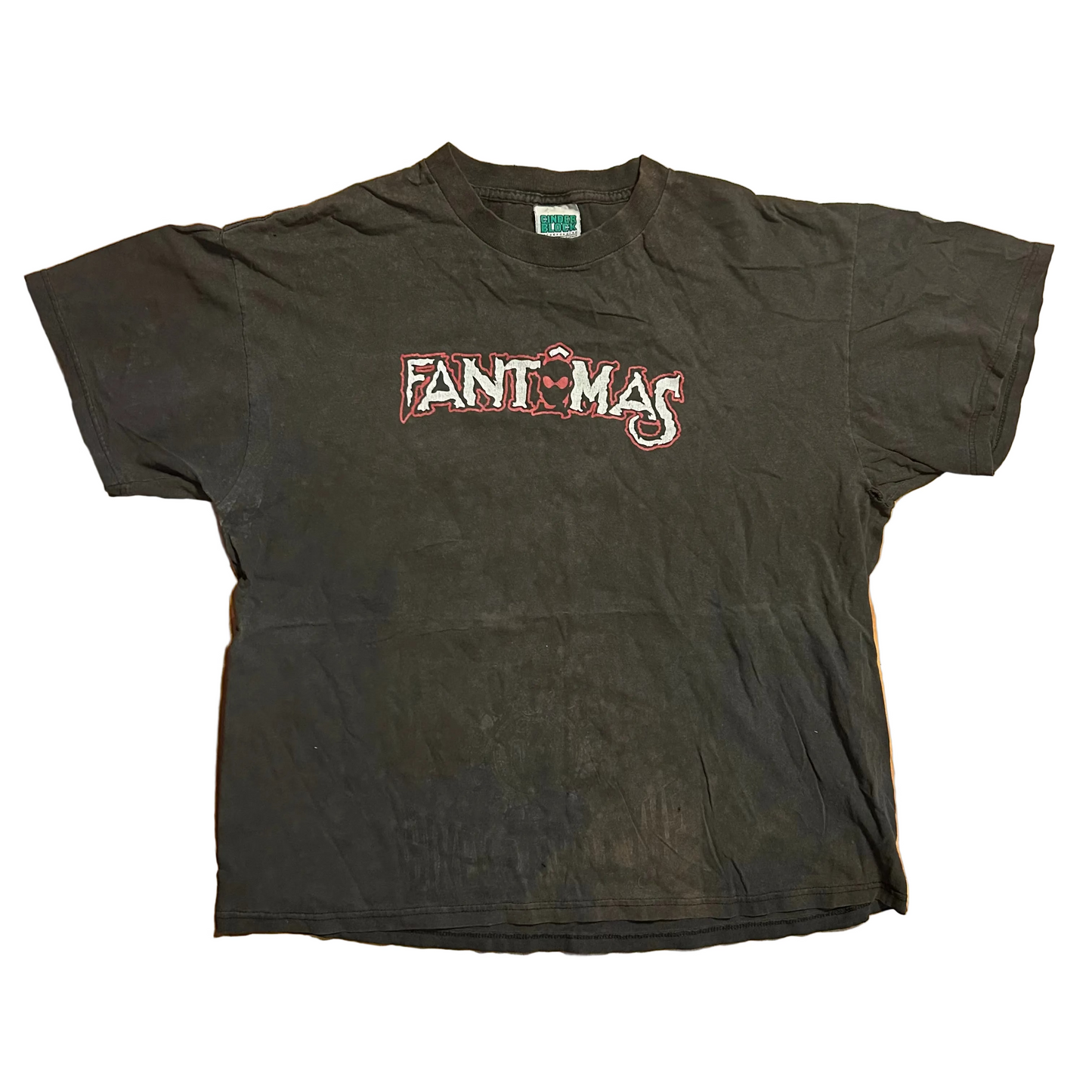 Cinder Block Incorporated Fantmas Black Faded Tshirt - Large - 23" x 27.5"