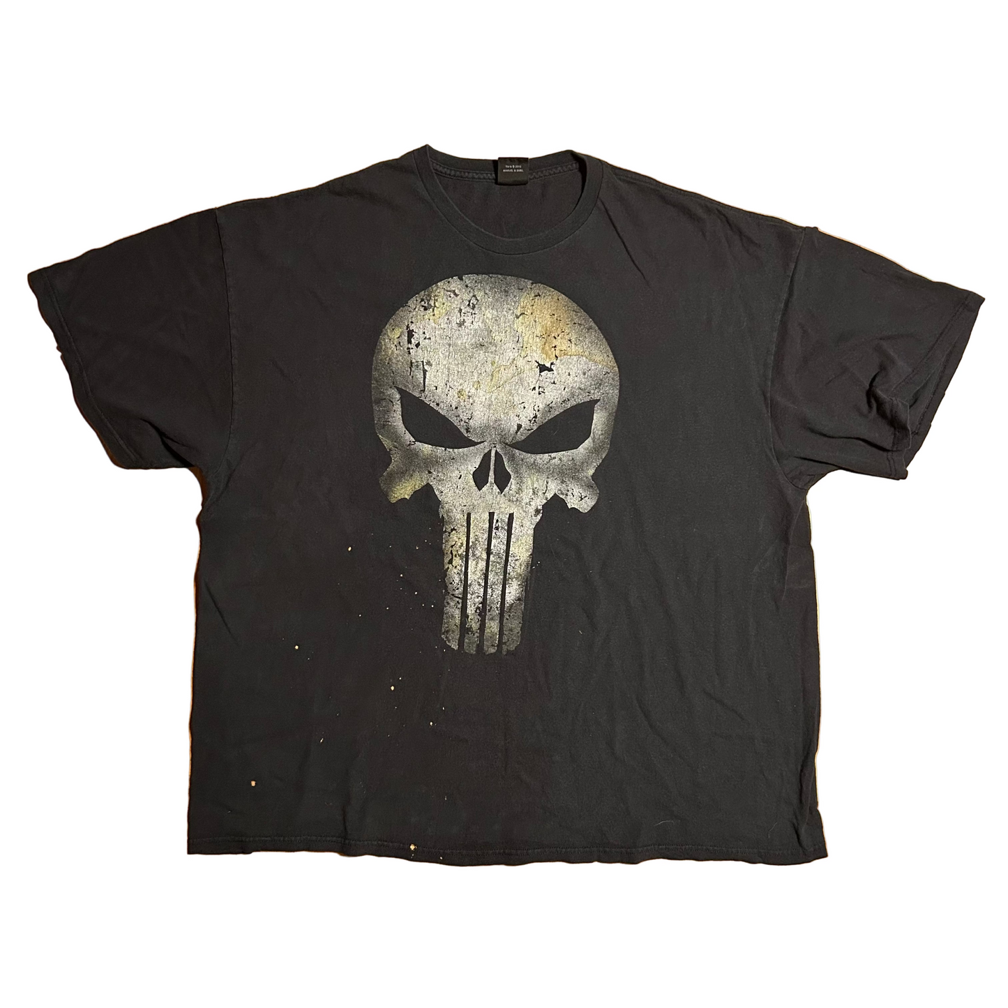 Marvel Comics 2012 Mad Engine Punisher Logo Skull Black Cotton Tshirt - XLarge - 27" x 30.5"