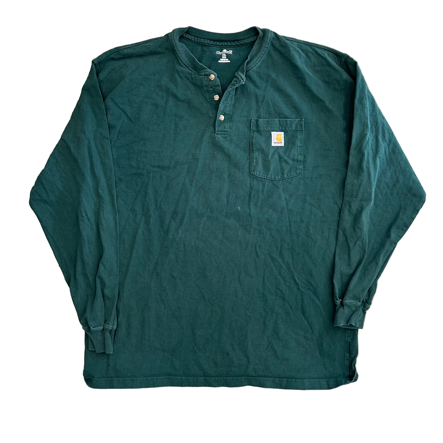Carhartt Carphartt Quarter Button Up Green Longsleeve - XLarge - 25" x 32"