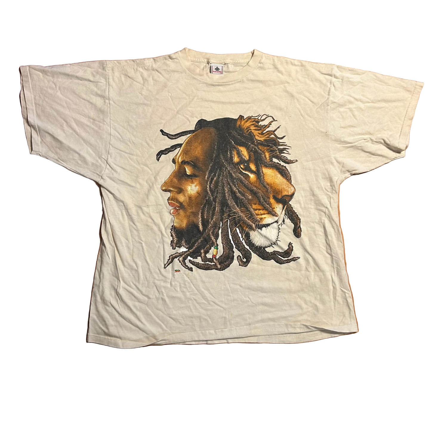 Foot Locker Bob Marley Lion White Tshirt - XLarge - 26" x 32"