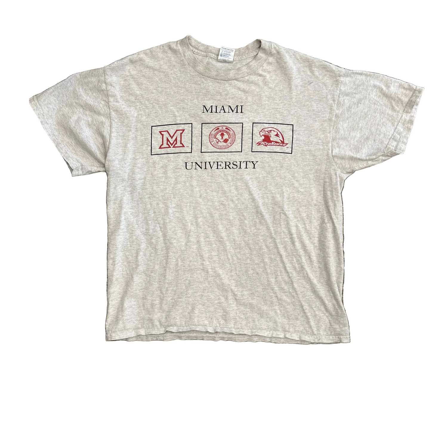 00’s Miami University Grey Tshirt - Large - 22" x 27"
