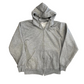 90’s King Union Made Grey Blank Zip Up Hoodie Sweatshirt - Large - 23" x 25"