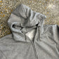 90’s King Union Made Grey Blank Zip Up Hoodie Sweatshirt - Large - 23" x 25"