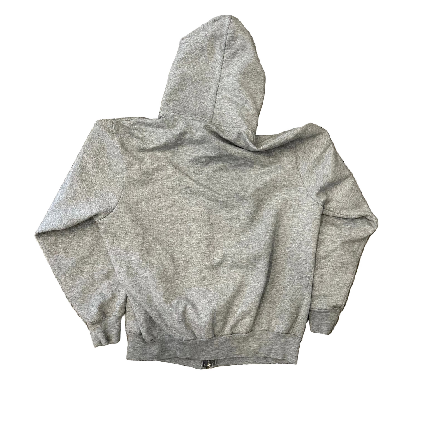 90’s King Union Made Grey Blank Zip Up Hoodie Sweatshirt - Large - 23" x 25"