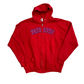 Jerzees Red New England Patriots Cotton Poly Zip Up Hoodie Sweatshirt - XLarge - 25" x 27"