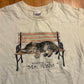 Waiting for Mr Right Kitten Cat White Tshirt - Small - 18.5" x 26"