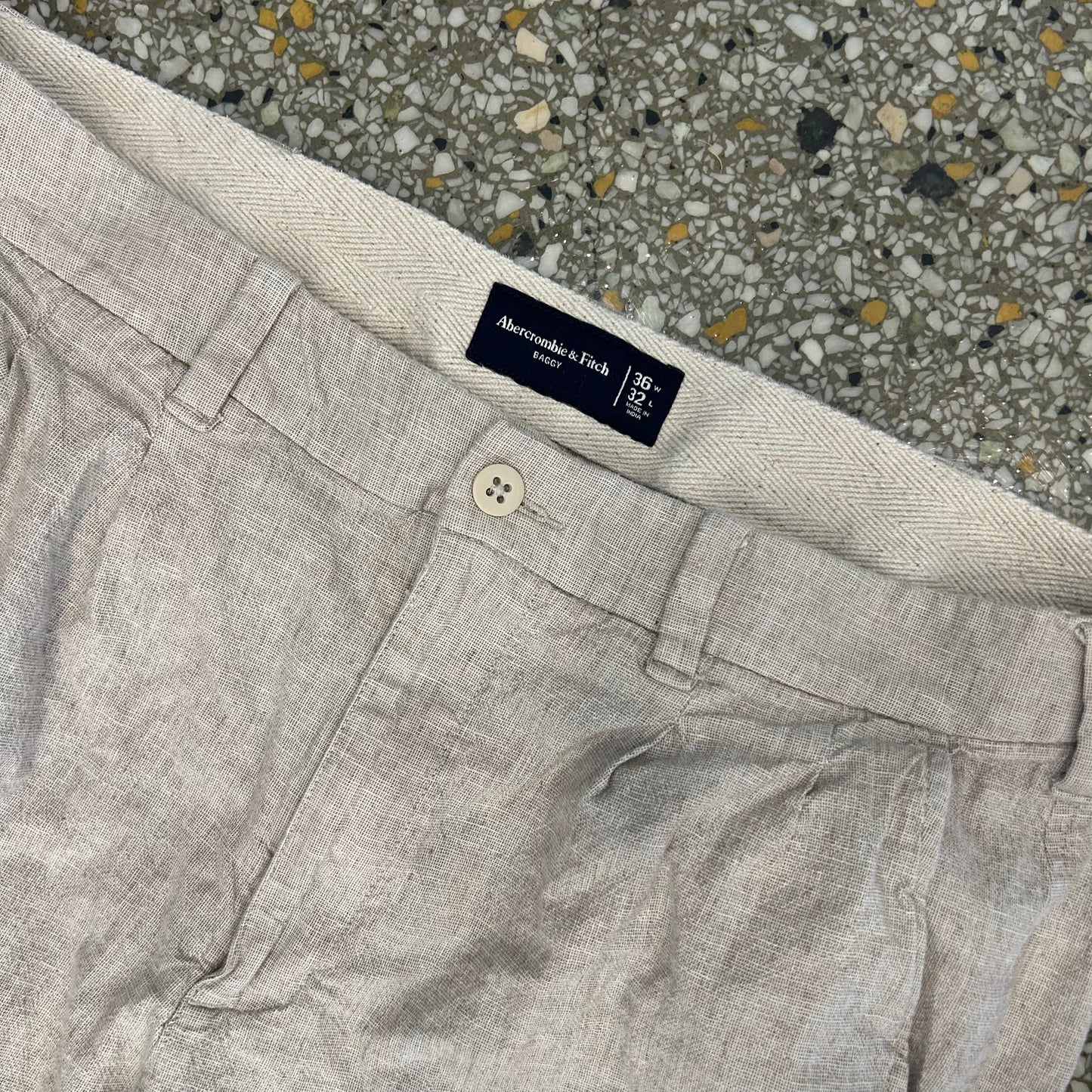 Abercrombie Fitch Brown Linen Pants - 36" x 30"